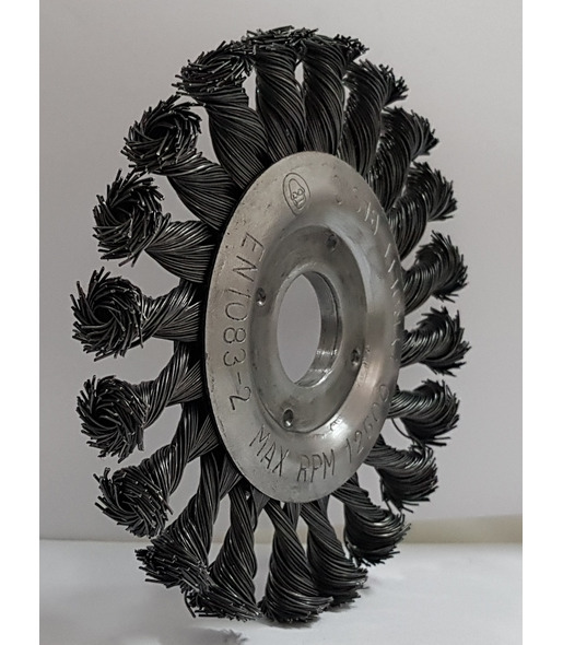 ESCOVA CIRCULAR TRANÇADA AÇO 4½ BASIC